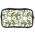 White flowers Toiletries Bag (One Side) Front