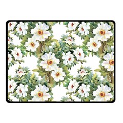 White Flowers Fleece Blanket (small) by goljakoff