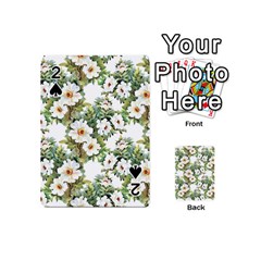 White Flowers Playing Cards 54 Designs (mini) by goljakoff