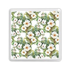 White Flowers Memory Card Reader (square) by goljakoff