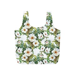 White Flowers Full Print Recycle Bag (s) by goljakoff