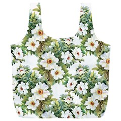 White Flowers Full Print Recycle Bag (xl) by goljakoff