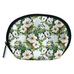 White Flowers Accessory Pouch (medium) by goljakoff