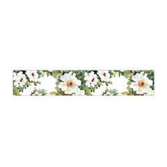 White Flowers Flano Scarf (mini) by goljakoff