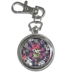 Purple Flowers Key Chain Watches by goljakoff