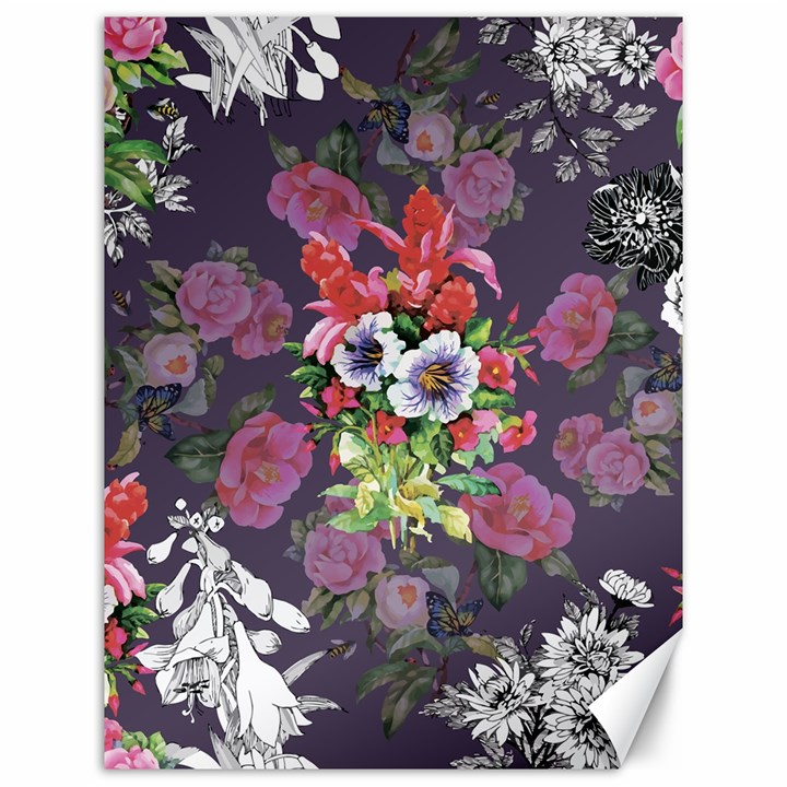 Purple flowers Canvas 12  x 16 