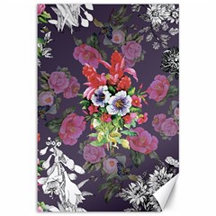 Purple Flowers Canvas 12  X 18  by goljakoff