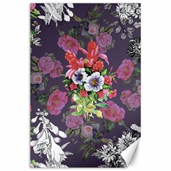 Purple Flowers Canvas 24  X 36  by goljakoff