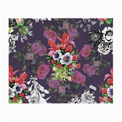 Purple Flowers Small Glasses Cloth (2 Sides) by goljakoff