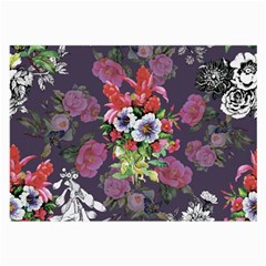 Purple Flowers Large Glasses Cloth (2 Sides) by goljakoff