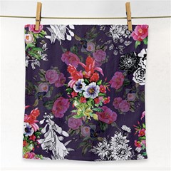 Purple Flowers Face Towel by goljakoff