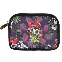 Purple Flowers Digital Camera Leather Case by goljakoff