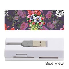 Purple Flowers Memory Card Reader (stick) by goljakoff