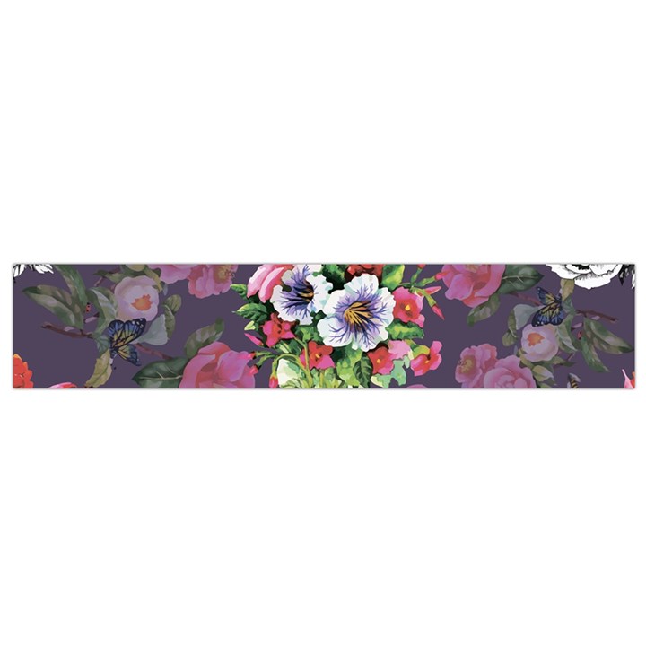 Purple flowers Small Flano Scarf