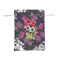 Purple Flowers Lightweight Drawstring Pouch (s) by goljakoff