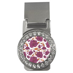 Pink Flowers Money Clips (cz)  by goljakoff