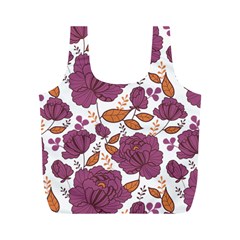 Pink Flowers Full Print Recycle Bag (m) by goljakoff