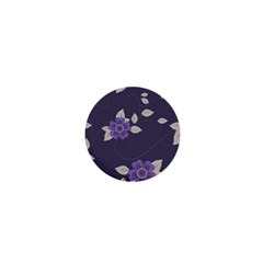 Purple Flowers 1  Mini Magnets by goljakoff