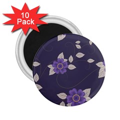 Purple Flowers 2 25  Magnets (10 Pack)  by goljakoff