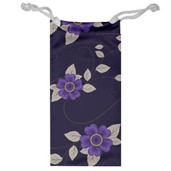 Purple Flowers Jewelry Bag by goljakoff