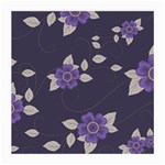 Purple flowers Medium Glasses Cloth Front