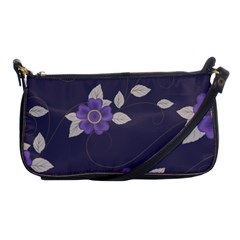 Purple Flowers Shoulder Clutch Bag by goljakoff