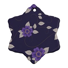 Purple Flowers Ornament (snowflake)