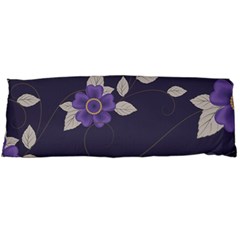 Purple Flowers Body Pillow Case (dakimakura) by goljakoff