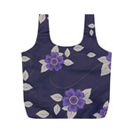 Purple flowers Full Print Recycle Bag (M) Front