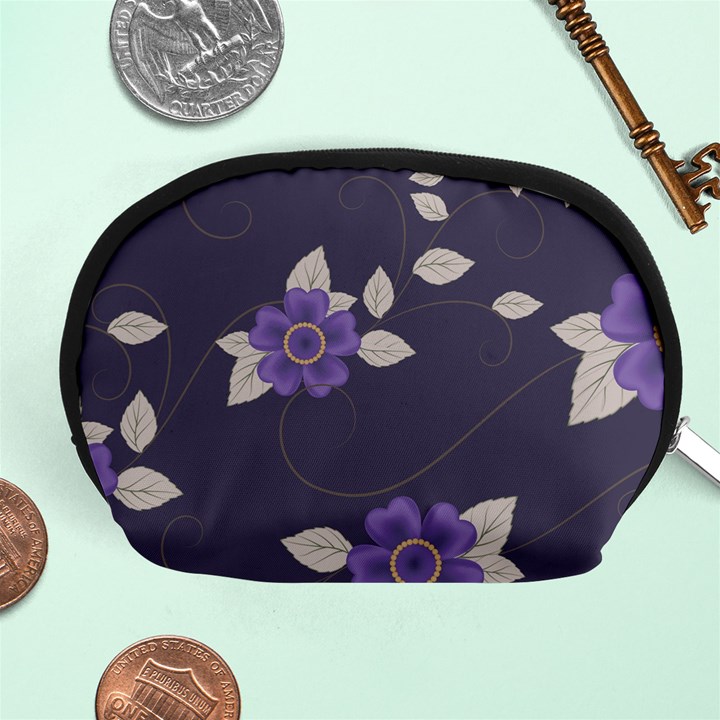 Purple flowers Accessory Pouch (Medium)