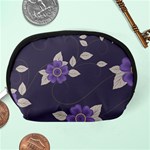 Purple flowers Accessory Pouch (Medium) Back