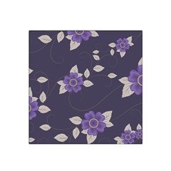 Purple Flowers Satin Bandana Scarf by goljakoff