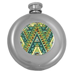 Native Mandala Round Hip Flask (5 Oz) by goljakoff