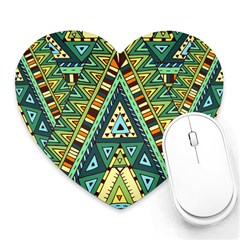 Native Mandala Heart Mousepads by goljakoff