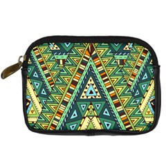 Native Mandala Digital Camera Leather Case by goljakoff