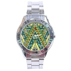 Native Mandala Stainless Steel Analogue Watch by goljakoff