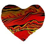 Warrior Spirit Large 19  Premium Flano Heart Shape Cushions Front