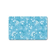 Blue White Flowers Magnet (name Card) by Eskimos