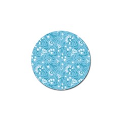 Blue White Flowers Golf Ball Marker (4 Pack) by Eskimos