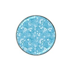 Blue White Flowers Hat Clip Ball Marker by Eskimos