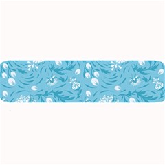 Blue White Flowers Large Bar Mats by Eskimos