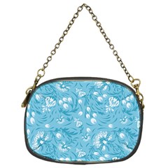 Blue White Flowers Chain Purse (two Sides) by Eskimos