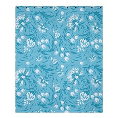 Blue White Flowers Shower Curtain 60  X 72  (medium)  by Eskimos