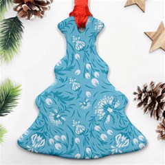 Blue White Flowers Ornament (christmas Tree)  by Eskimos