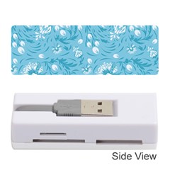 Blue White Flowers Memory Card Reader (stick) by Eskimos