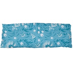 Blue White Flowers Body Pillow Case Dakimakura (two Sides) by Eskimos