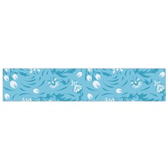 Blue White Flowers Small Flano Scarf by Eskimos