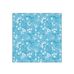 Blue White Flowers Satin Bandana Scarf by Eskimos