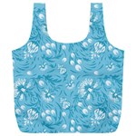 Blue white flowers Full Print Recycle Bag (XXXL) Front