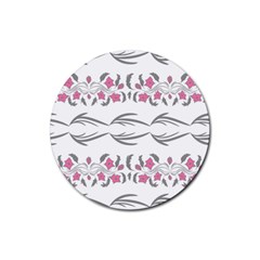 Folk Ornament Rubber Coaster (round)  by Eskimos